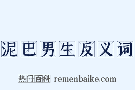 泥巴男生反义词是什么意思的图片